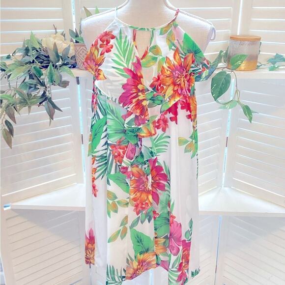 MAX STUDIO MULTI COLOR FLORAL NWOT SIZE LARGE - Picture 1 of 7